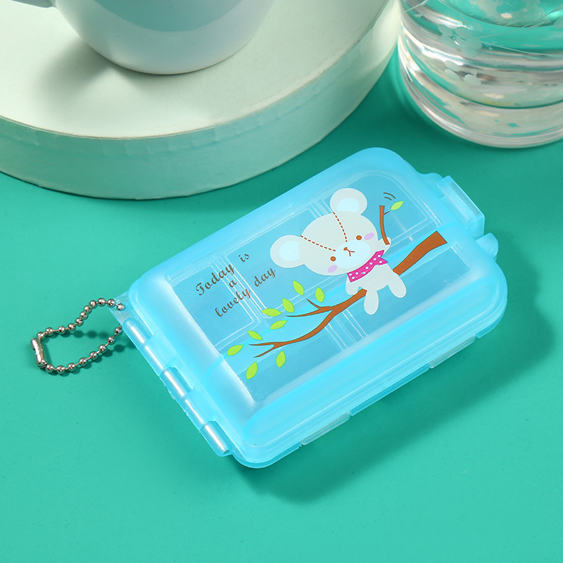 Portable 10-Grid Pill Box Double-Layer Sealed Portable Drug Storage Box Outdoor Moisture-Proof Mini Portable First-Aid Kit Wholesale Portable 10-Grid Pill Box Double-Layer Sealed Portable Drug Storage Box Outdoor Moisture-Proof Mini Portable First-Aid Kit Wholesale