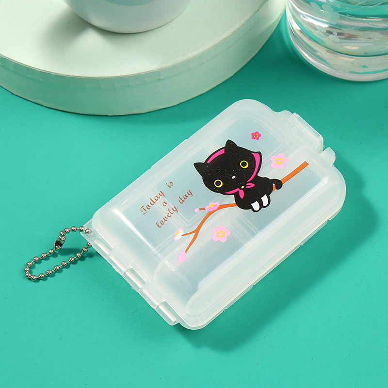 Portable 10-Grid Pill Box Double-Layer Sealed Portable Drug Storage Box Outdoor Moisture-Proof Mini Portable First-Aid Kit Wholesale