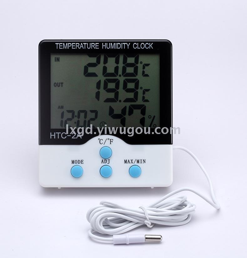 HTC-2A Indoor and Outdoor Dual Temperature Display with Expression Temperature Hygrometer Farm Garden Dedicated Temperature & Humidity Meter