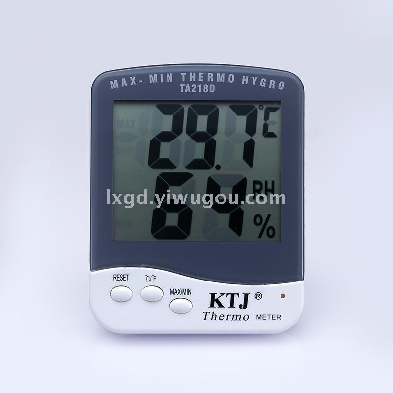 Ta218d Home Office Temperature &amp; Humidity Meter Large Screen Electronic Thermometer Hygrometer Indoor Temperature &amp; Humidity Meter