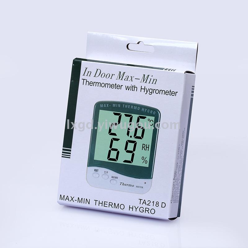 Ta218d Home Office Temperature & Humidity Meter Large Screen Electronic Thermometer Hygrometer Indoor Temperature & Humidity Meter