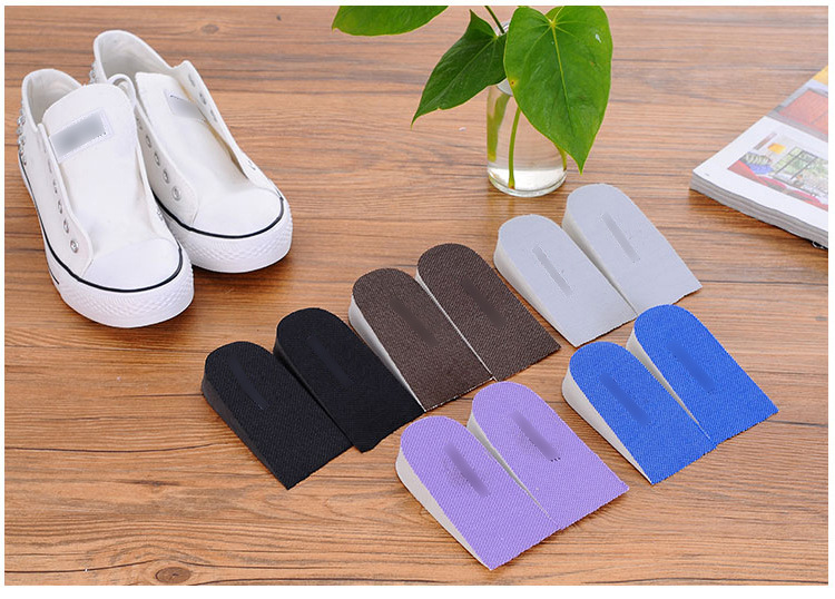 Inner Heightening Shoe Pad Men's and Women's Height Increasing Insole Invisible Sports Comfort Heightening Insole Foam Half Insole Heel Pad