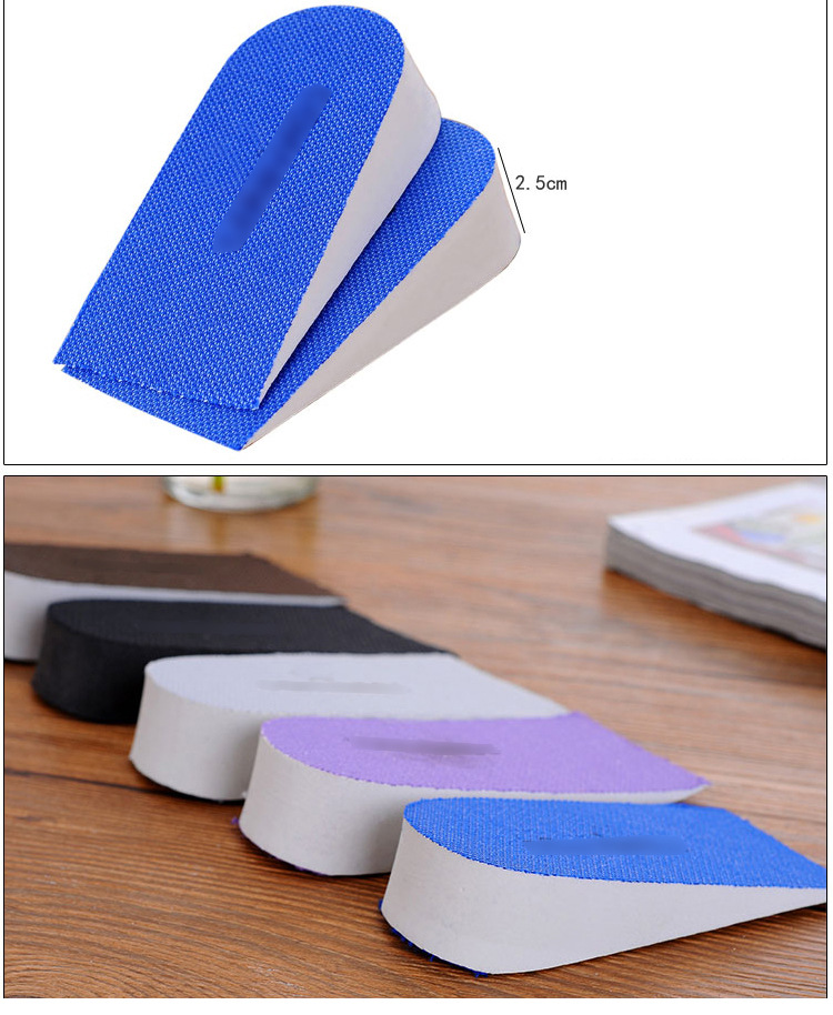 Inner Heightening Shoe Pad Men's and Women's Height Increasing Insole Invisible Sports Comfort Heightening Insole Foam Half Insole Heel Pad