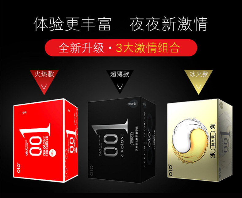 Olo Ultra-Thin Hyaluronic Acid Condom Men's Long-Lasting Condom 001 Adult Sex Hotel Family Planning Supplies Wholesale