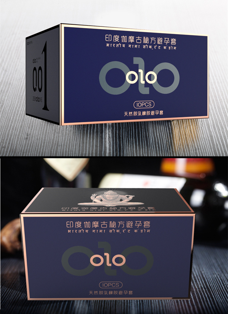 Olo Ultra-Thin Hyaluronic Acid Condom Men's Long-Lasting Condom 001 Adult Sex Hotel Family Planning Supplies Wholesale