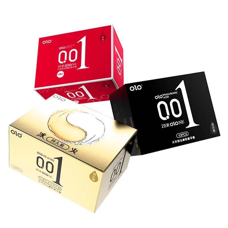 Olo Ultra-Thin Hyaluronic Acid Condom Men&#039;s Long-Lasting Condom 001 Adult Sex Hotel Family Planning Supplies Wholesale
