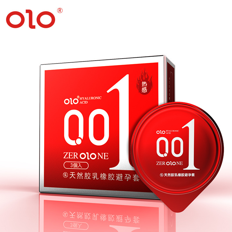 Olo Ultra-Thin Hyaluronic Acid Condom Men's Long-Lasting Condom 001 Adult Sex Hotel Family Planning Supplies Wholesale