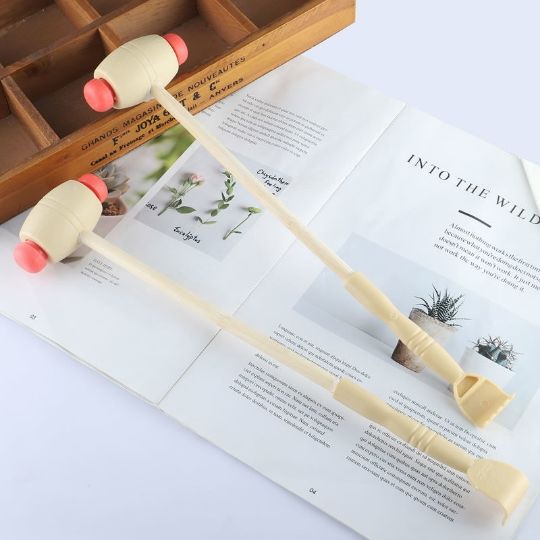 Back Tapping Massage Hammer Wooden Handle Does Not Require People to Scratch and Scratch Back Hand Scratching Device Beating Cervical Spine Waist Massager Itching and Scratching