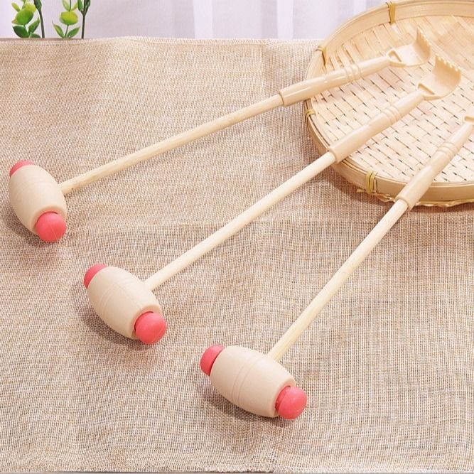 Back Tapping Massage Hammer Wooden Handle Does Not Require People to Scratch and Scratch Back Hand Scratching Device Beating Cervical Spine Waist Massager Itching and Scratching