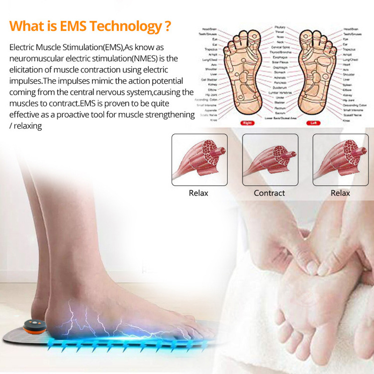 Smart EMS Massage Mat Foot Pulse Physiotherapy Foot Pad Micro Current Foot Foot Massage Device USB Rechargeable Smart EMS Massage Mat Foot Pulse Physiotherapy Foot Pad Micro Current Foot Foot Massage Device USB Rechargeable