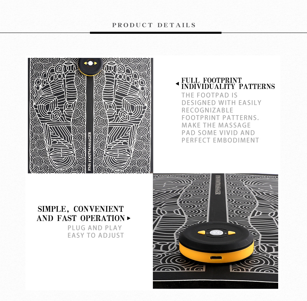 Smart EMS Massage Mat Foot Pulse Physiotherapy Foot Pad Micro Current Foot Foot Massage Device USB Rechargeable Smart EMS Massage Mat Foot Pulse Physiotherapy Foot Pad Micro Current Foot Foot Massage Device USB Rechargeable
