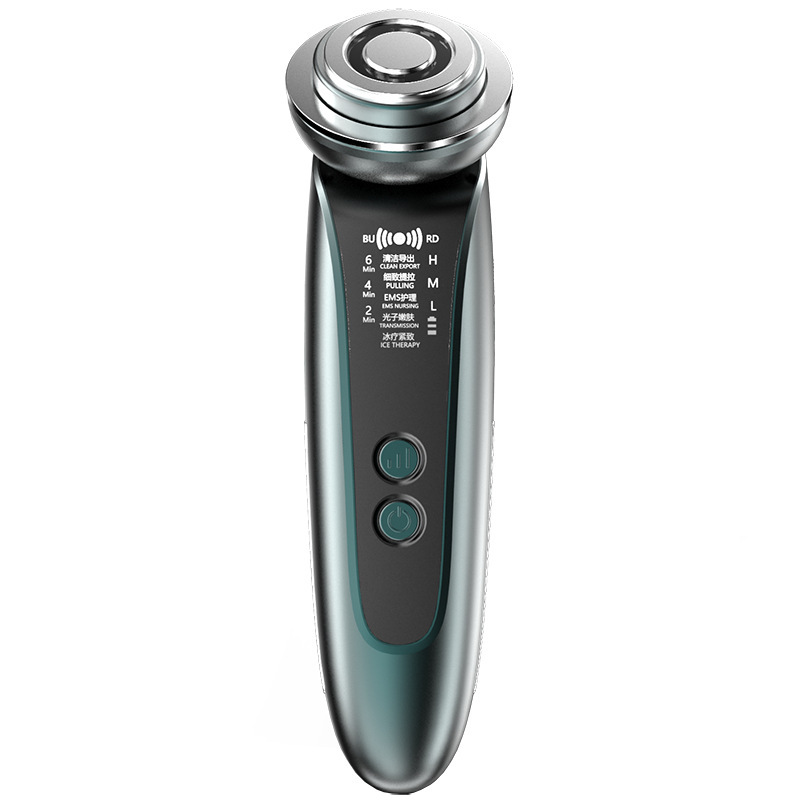 RF Radio Frequency Inductive Therapeutical Instrument Color Light Ice Compress EMS Micro Current Facial Massage Skin Rejuvenation Firming Lifting Ice Compress Radio Frequency Device