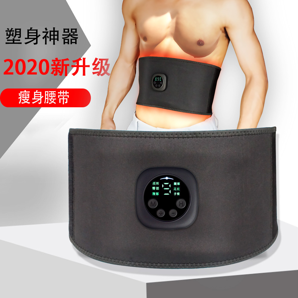Foreign Trade Slimming Belt EMS Abdominal Fitness Instrument Waist Supporter Belt Abdominal Stickers Massage Fitness Equipment Body Slimming Device Power Plate
