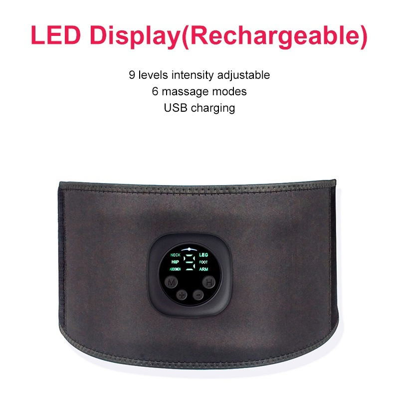 Foreign Trade Slimming Belt EMS Abdominal Fitness Instrument Waist Supporter Belt Abdominal Stickers Massage Fitness Equipment Body Slimming Device Power Plate