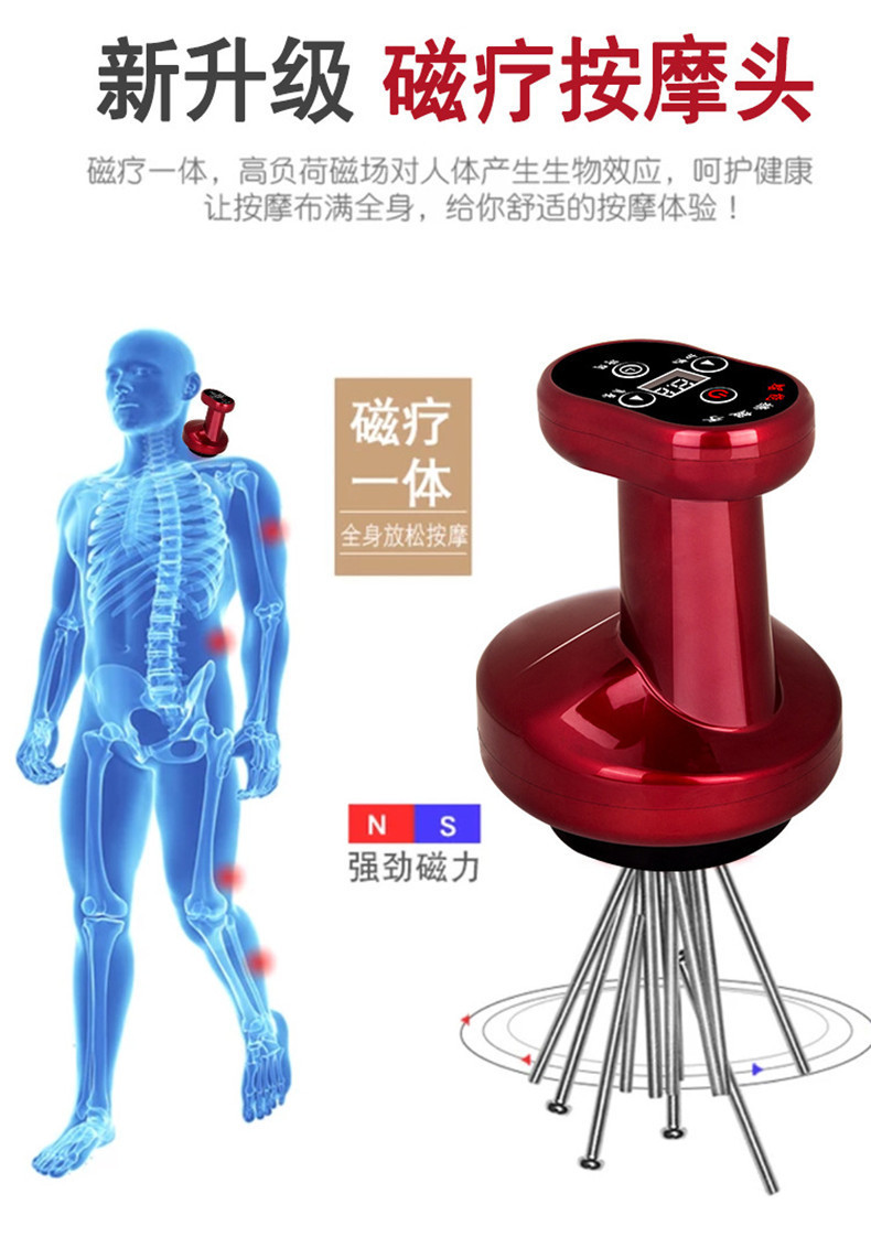 Negative Pressure Electric Gua Sha Scraping Massager Gua Sha Scraping Device Heating Physiotherapeutic Instrument Massage Instrument Gravity Operator Health Instrument Cupping Device