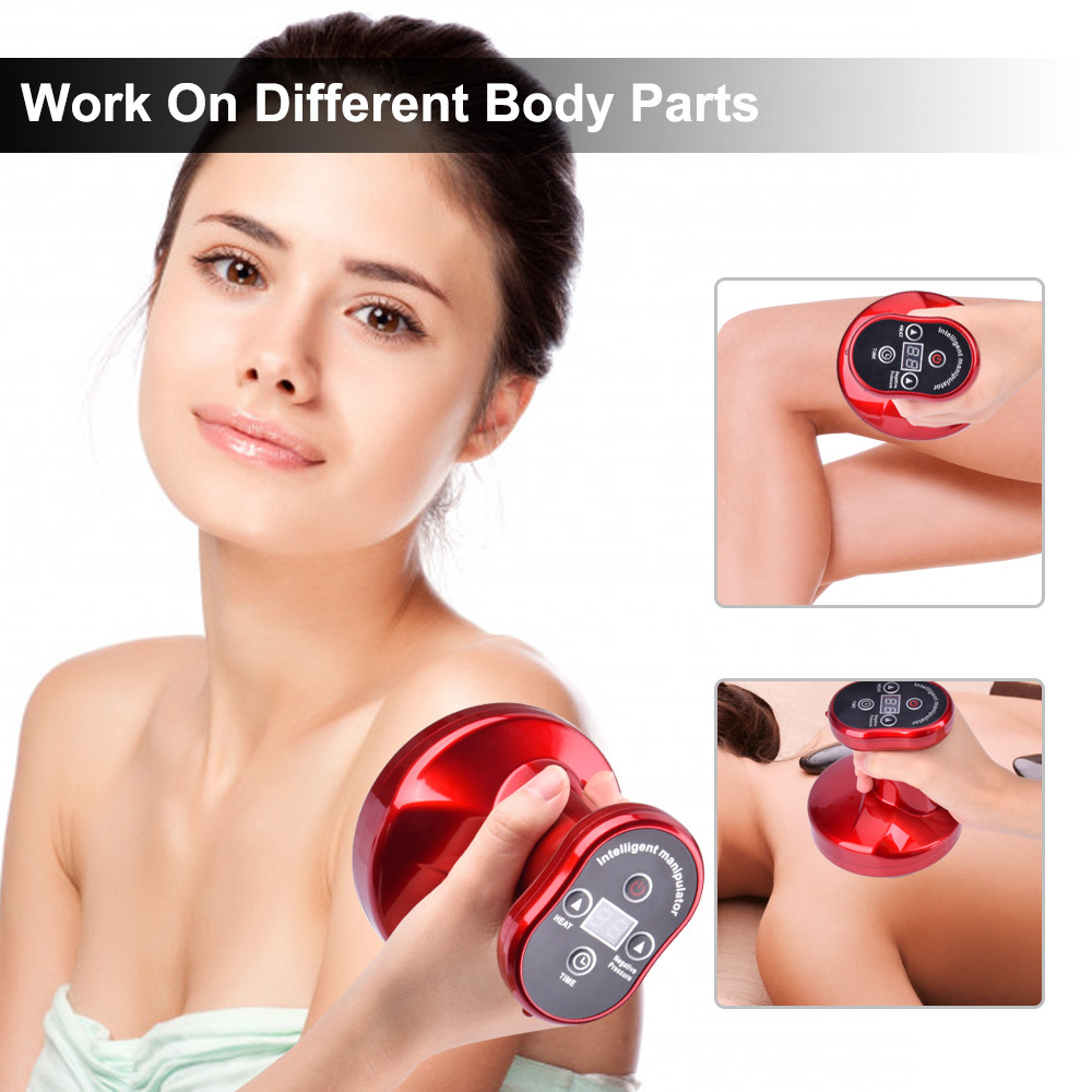 Negative Pressure Electric Gua Sha Scraping Massager Gua Sha Scraping Device Heating Physiotherapeutic Instrument Massage Instrument Gravity Operator Health Instrument Cupping Device