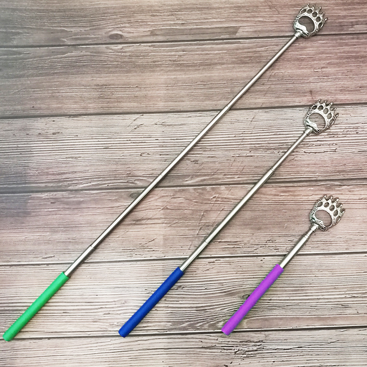Don 'T Ask For People Scratching Device Back Scratcher Full Body Health Massage Rake Bear Claw Retractable Stainless Steel Scratching Device Old Man 'S Happiness
