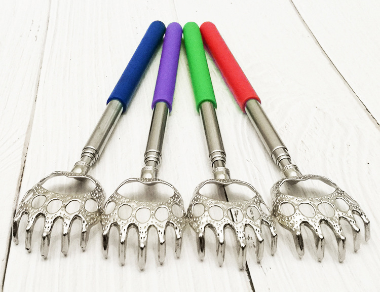 Don 'T Ask For People Scratching Device Back Scratcher Full Body Health Massage Rake Bear Claw Retractable Stainless Steel Scratching Device Old Man 'S Happiness