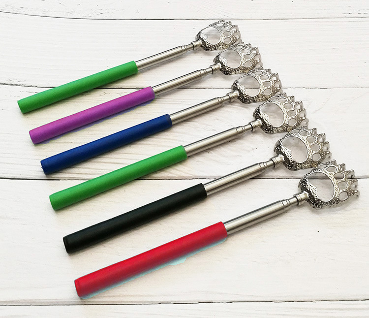 Don 'T Ask For People Scratching Device Back Scratcher Full Body Health Massage Rake Bear Claw Retractable Stainless Steel Scratching Device Old Man 'S Happiness