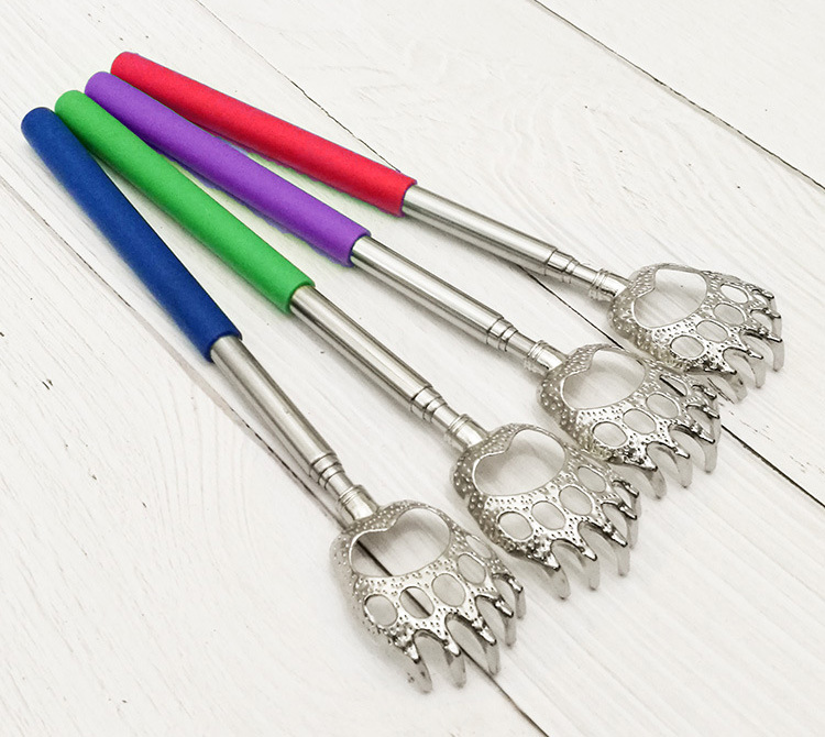 Don 'T Ask For People Scratching Device Back Scratcher Full Body Health Massage Rake Bear Claw Retractable Stainless Steel Scratching Device Old Man 'S Happiness