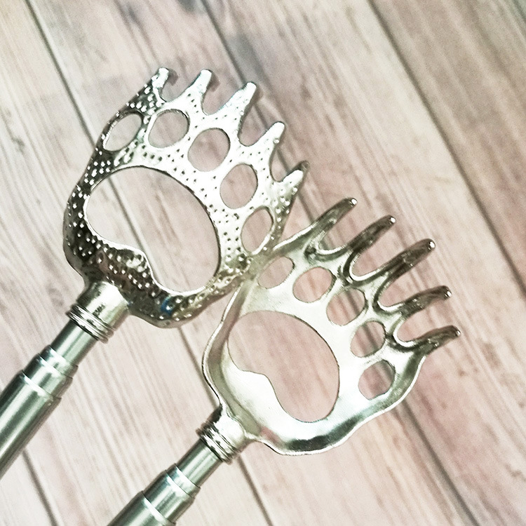 Don 'T Ask For People Scratching Device Back Scratcher Full Body Health Massage Rake Bear Claw Retractable Stainless Steel Scratching Device Old Man 'S Happiness