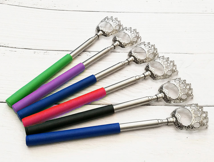 Don 'T Ask For People Scratching Device Back Scratcher Full Body Health Massage Rake Bear Claw Retractable Stainless Steel Scratching Device Old Man 'S Happiness