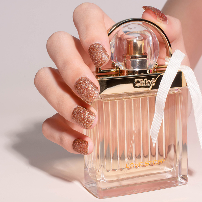 Nail Polish Baking-Free Cross-Border 15ml Quick-Drying Non-Peelable Long-Lasting Gold Sand Nail Polish 12-Color Nail Polish Set