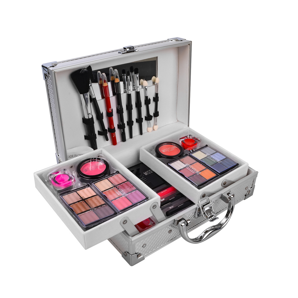 Foreign Trade Popular Style Cosmetics Set Makeup Set Lip Gloss Eye Shadow Blush Nail Polish Combination Set Cosmetic Case