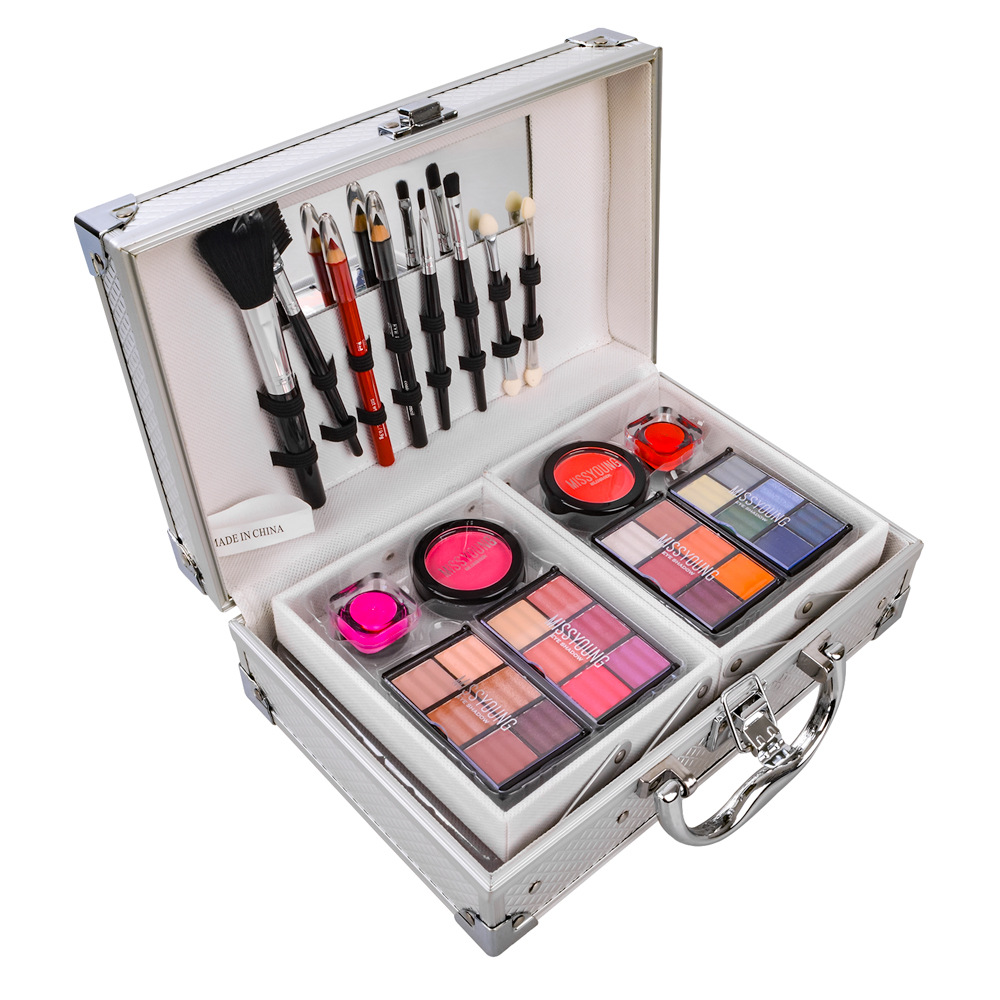 Foreign Trade Popular Style Cosmetics Set Makeup Set Lip Gloss Eye Shadow Blush Nail Polish Combination Set Cosmetic Case