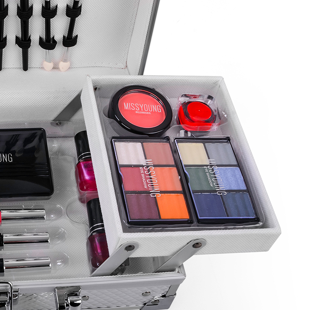Foreign Trade Popular Style Cosmetics Set Makeup Set Lip Gloss Eye Shadow Blush Nail Polish Combination Set Cosmetic Case