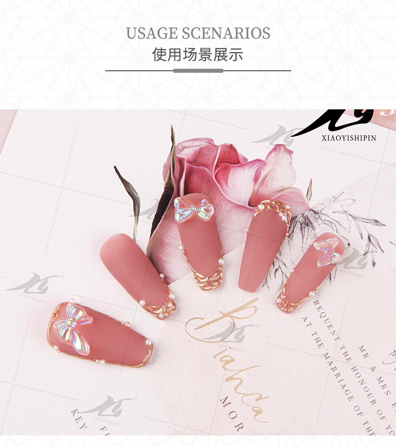 New Japanese Style Manicure Jewelry Decorative Flowers Three-Dimensional Small Flower Nail Jewelry Nail Sticker Paper Box Nail Stickers
