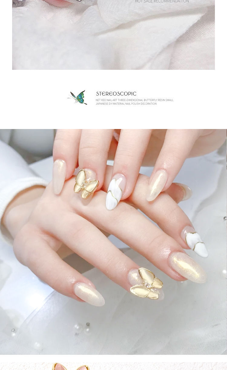 Japanese Style Three-Dimensional Manicure Xiaohongshu Butterfly Ornament High-Profile Figure Ins Fairy Style Nail Sticker Pearl Decorative Diamond Japanese Style Three-Dimensional Manicure Xiaohongshu Butterfly Ornament High-Profile Figure Ins Fairy Style Nail Sticker Pearl Decorative Diamond
