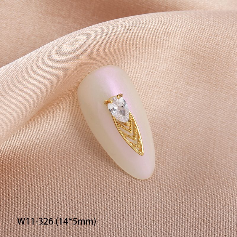 Xiaohongshu Same Style Rhinestone Pearl Nail Chain Jewelry Internet Celebrity Dignified Pendant DIY Nail Diamond Sticker in Stock