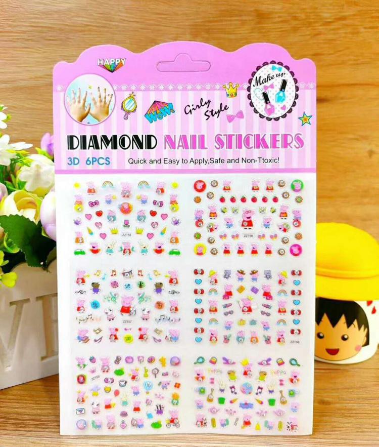Children's Cute Cartoon Princess Mermaid Nail Sticker All-in-One Large Sheet Diamond Sticker Toy Girl Nail Rhinestone-Sticking Children's Cute Cartoon Princess Mermaid Nail Sticker All-in-One Large Sheet Diamond Sticker Toy Girl Nail Rhinestone-Sticking
