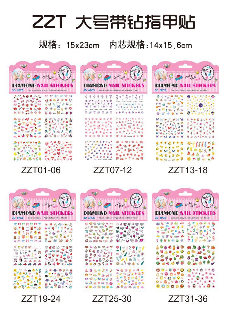 Children's Cute Cartoon Princess Mermaid Nail Sticker All-in-One Large Sheet Diamond Sticker Toy Girl Nail Rhinestone-Sticking Children's Cute Cartoon Princess Mermaid Nail Sticker All-in-One Large Sheet Diamond Sticker Toy Girl Nail Rhinestone-Sticking