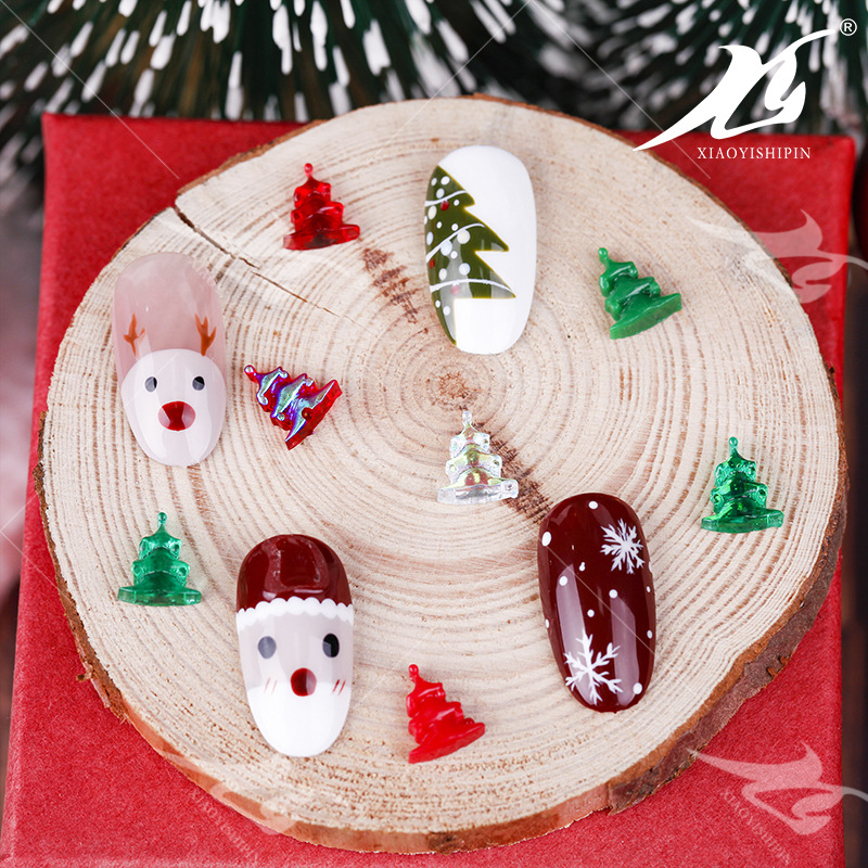 New Creative Christmas Nail Stickers Decoration Korean Holiday Series Nail Sticker Simple Internet Celebrity Style Manicure Jewelry