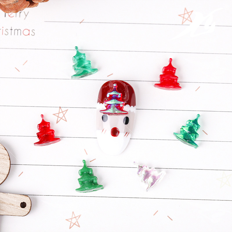 New Creative Christmas Nail Stickers Decoration Korean Holiday Series Nail Sticker Simple Internet Celebrity Style Manicure Jewelry