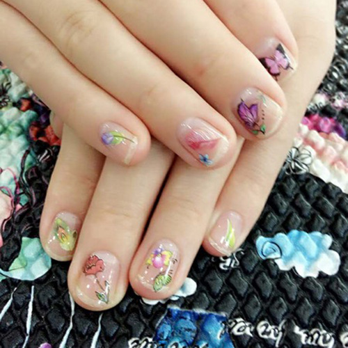 Nail Butterfly Nail Sticker Nail Decal Watermark Sticker 50 PCs One Set Non-Repeating Cross-Border Hot Style Nail Butterfly Nail Sticker Nail Decal Watermark Sticker 50 PCs One Set Non-Repeating Cross-Border Hot Style