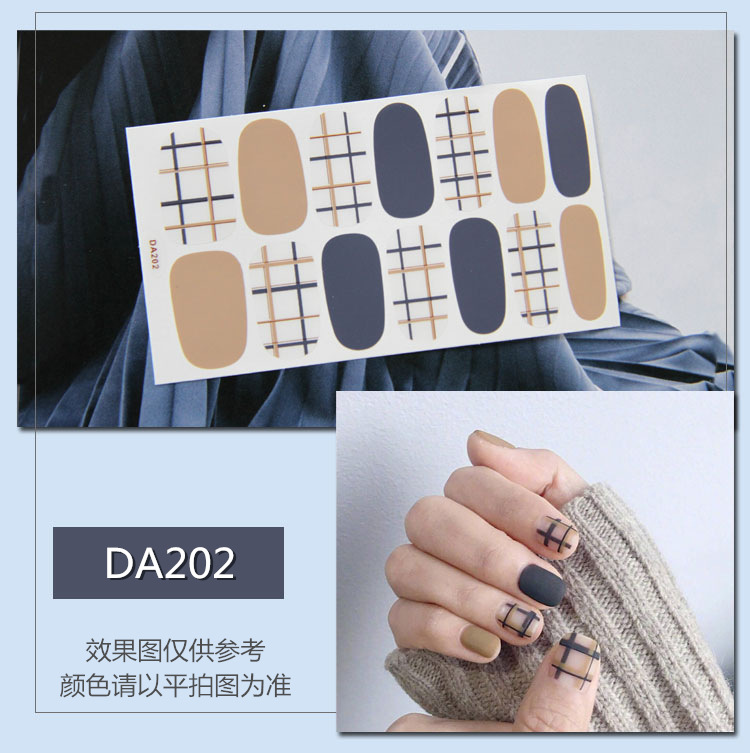 Full Waterproof Environmentally Friendly Girl's Nail Sticker Small Red TikTok Celebrity Inspired Nail Polish Film