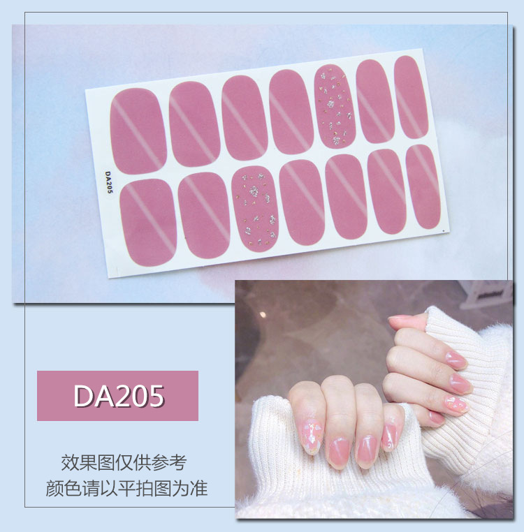 Full Waterproof Environmentally Friendly Girl's Nail Sticker Small Red TikTok Celebrity Inspired Nail Polish Film