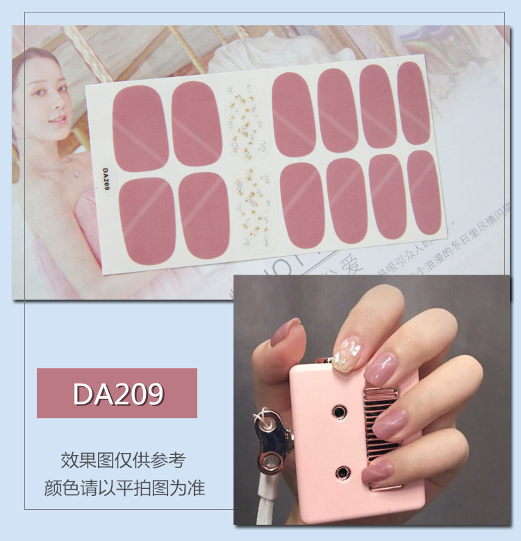 Full Waterproof Environmentally Friendly Girl's Nail Sticker Small Red TikTok Celebrity Inspired Nail Polish Film