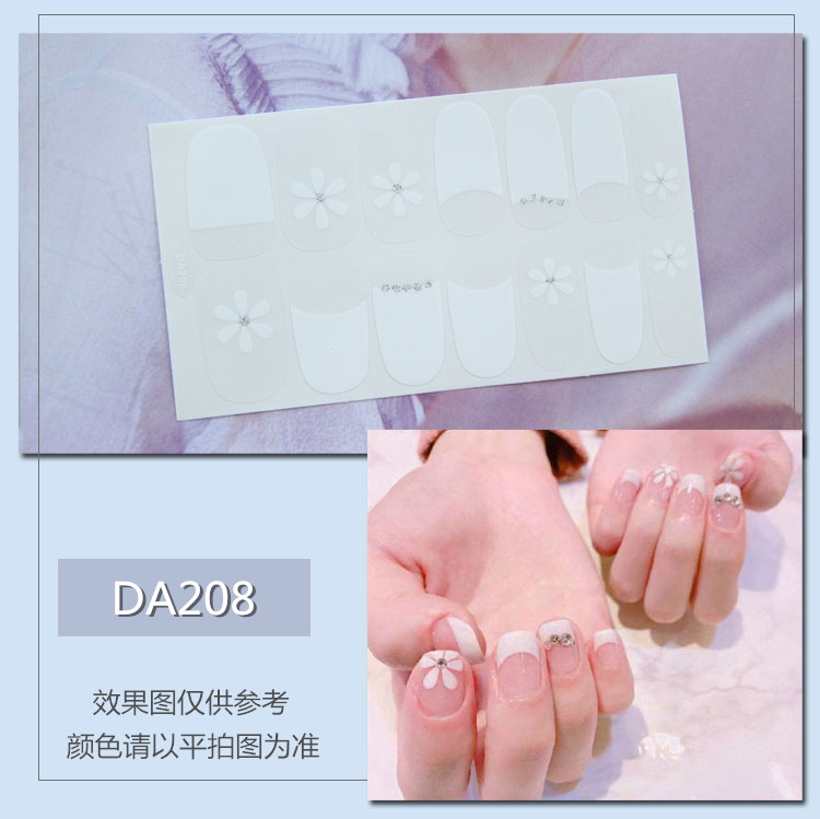 Full Waterproof Environmentally Friendly Girl's Nail Sticker Small Red TikTok Celebrity Inspired Nail Polish Film