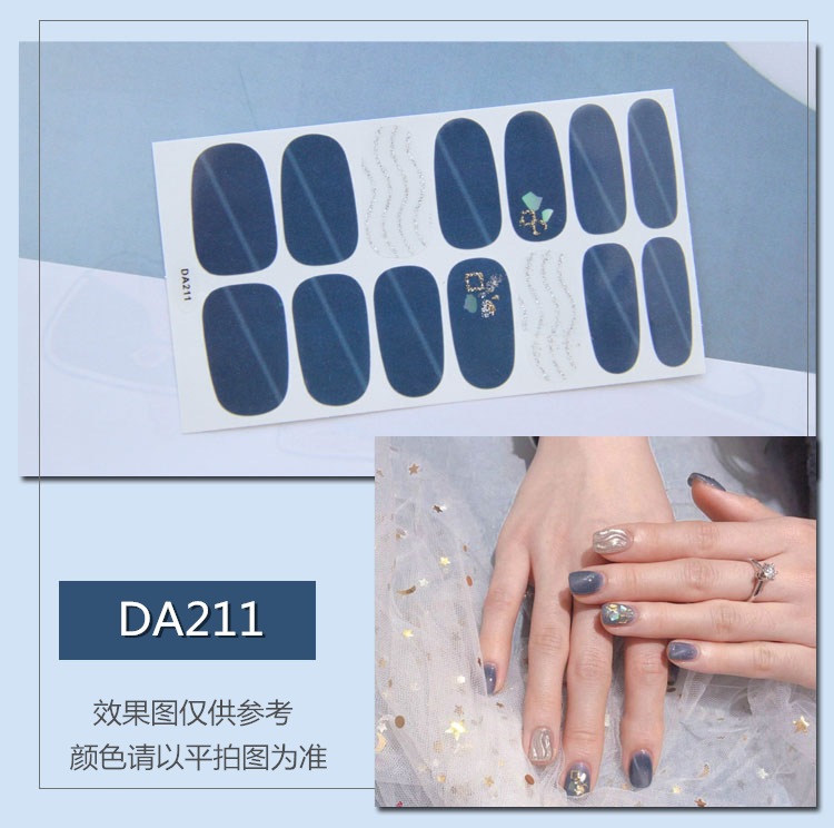 Full Waterproof Environmentally Friendly Girl's Nail Sticker Small Red TikTok Celebrity Inspired Nail Polish Film