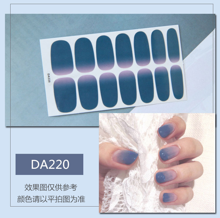 Full Waterproof Environmentally Friendly Girl's Nail Sticker Small Red TikTok Celebrity Inspired Nail Polish Film