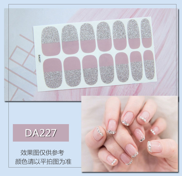 Full Waterproof Environmentally Friendly Girl's Nail Sticker Small Red TikTok Celebrity Inspired Nail Polish Film