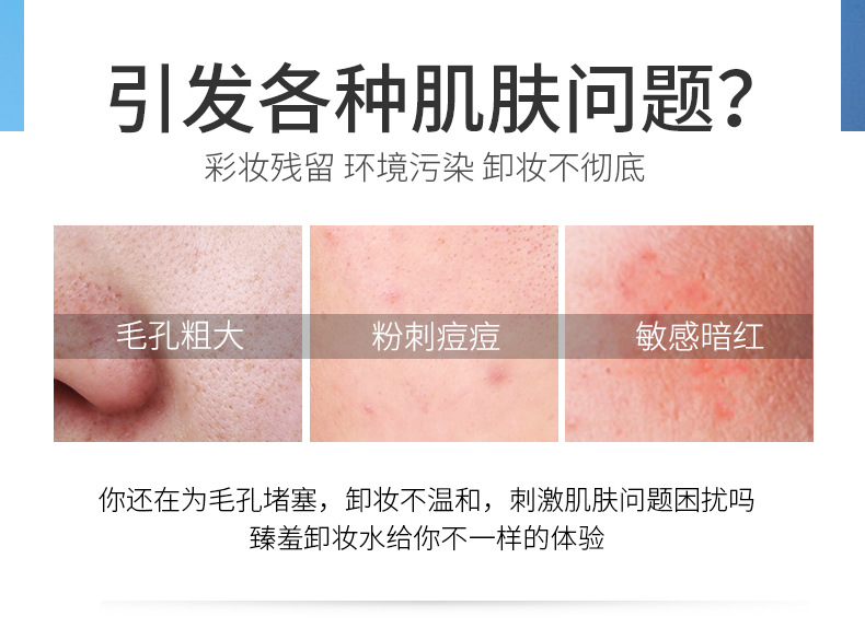 Zhenyan Gentle Cleansing Water Pump Bottle Non-Irritating Facial Cleansing Eyes And Lips Makeup Remover Cleansing Cream Generation Hair 500ml