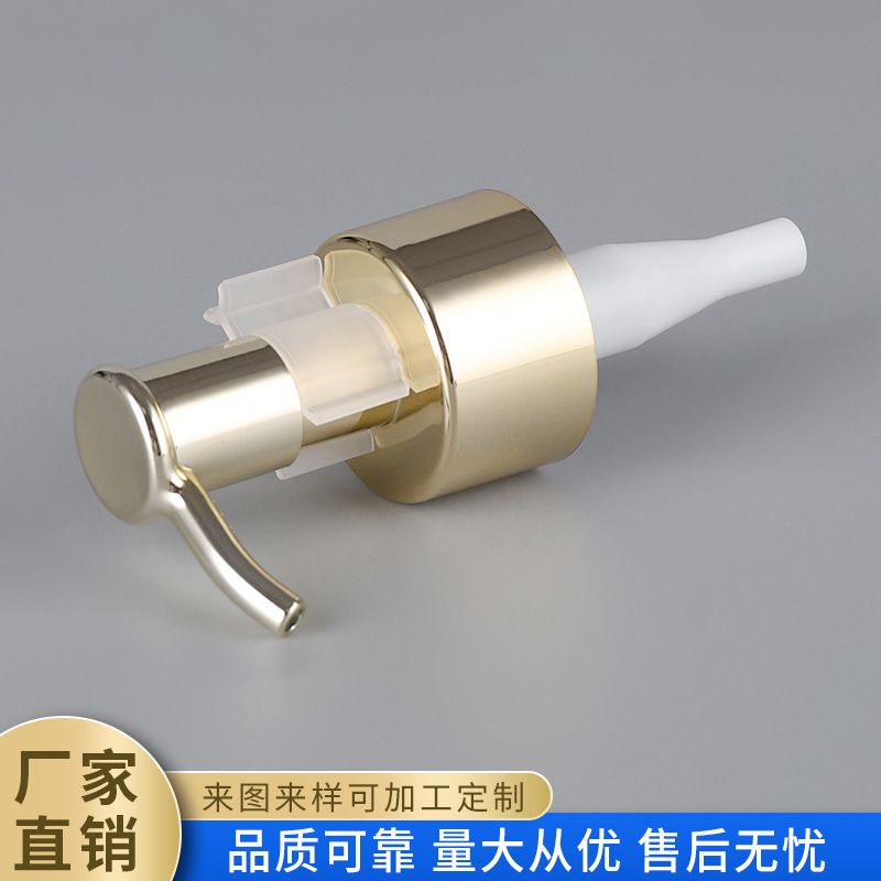 Factory Wholesale Electrochemical Aluminum Cleansing Oil Pump 24/410 28/410 Long Mouth Lotion Pump Hand Sanitizer Clip Pump
