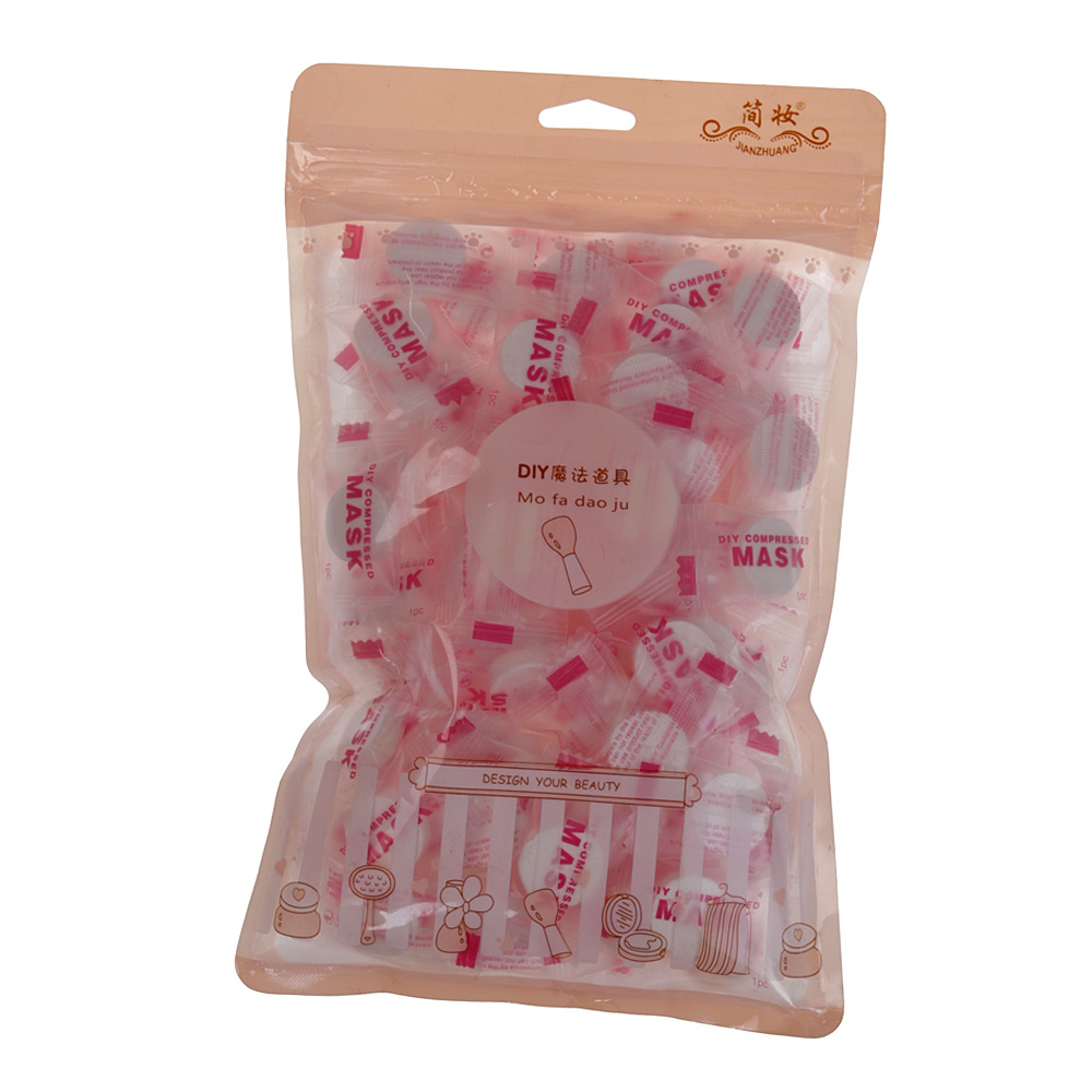 50 PCs Compressed Mask Grain Facial Mask Tissue Pure Cotton Beauty Salon Spa Disposable Moisturizing 50 PCs Compressed Mask
