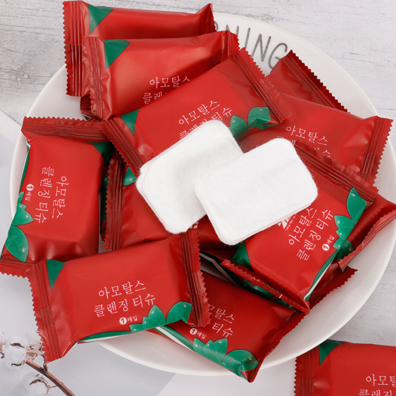 New Compressed Towel Disposable Portable Makeup Facial Wipe Candy Thickened Pure Cotton Face Cleansing Face Cloth Wholesale