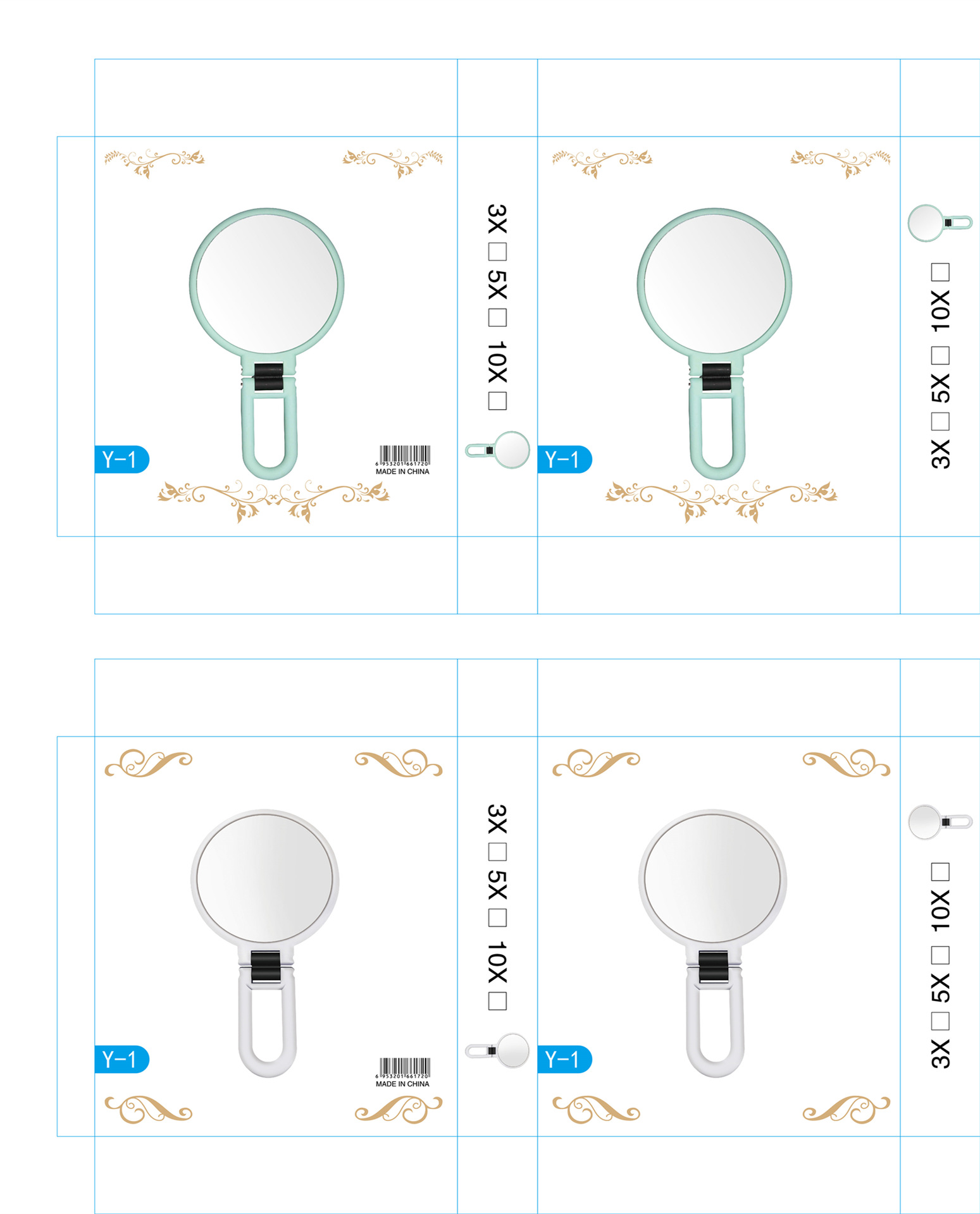Wholesale Beauty Double Mirror 10 Times Magnification Small round Mirror 5 Times Makeup Mirror Princess Mirror Folding Portable Mirror Hand-Hold Mirror Wholesale Beauty Double Mirror 10 Times Magnification Small round Mirror 5 Times Makeup Mirror Princess Mirror Folding Portable Mirror Hand-Hold Mirror